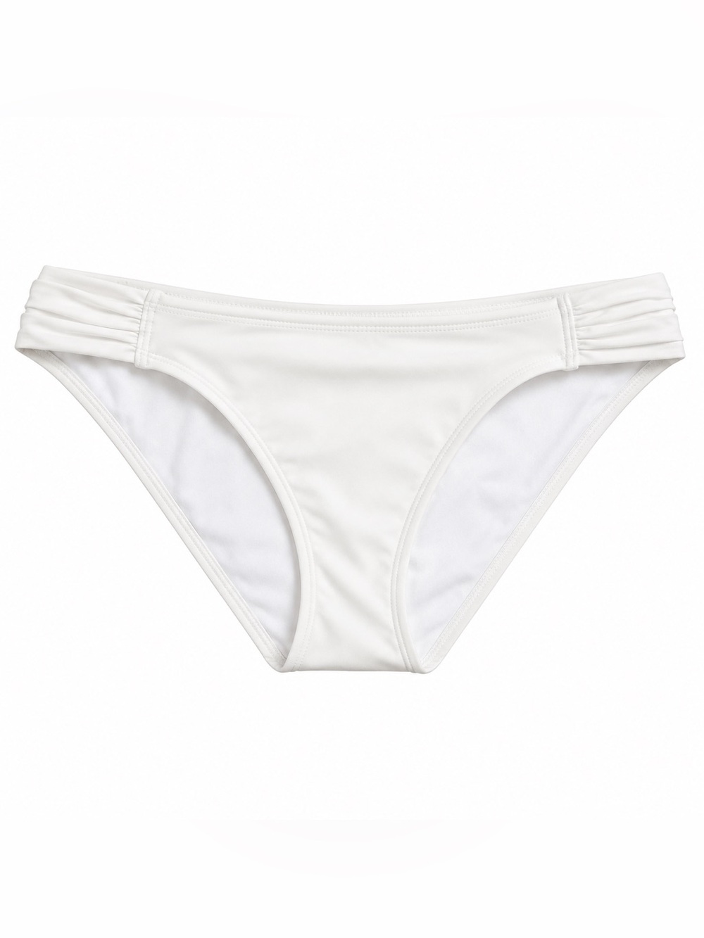 Mossimo White Ruched Side Bikini Bottoms Size M